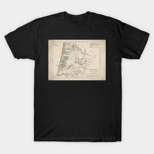 Old Map - Vintage - Landes Department T-Shirt